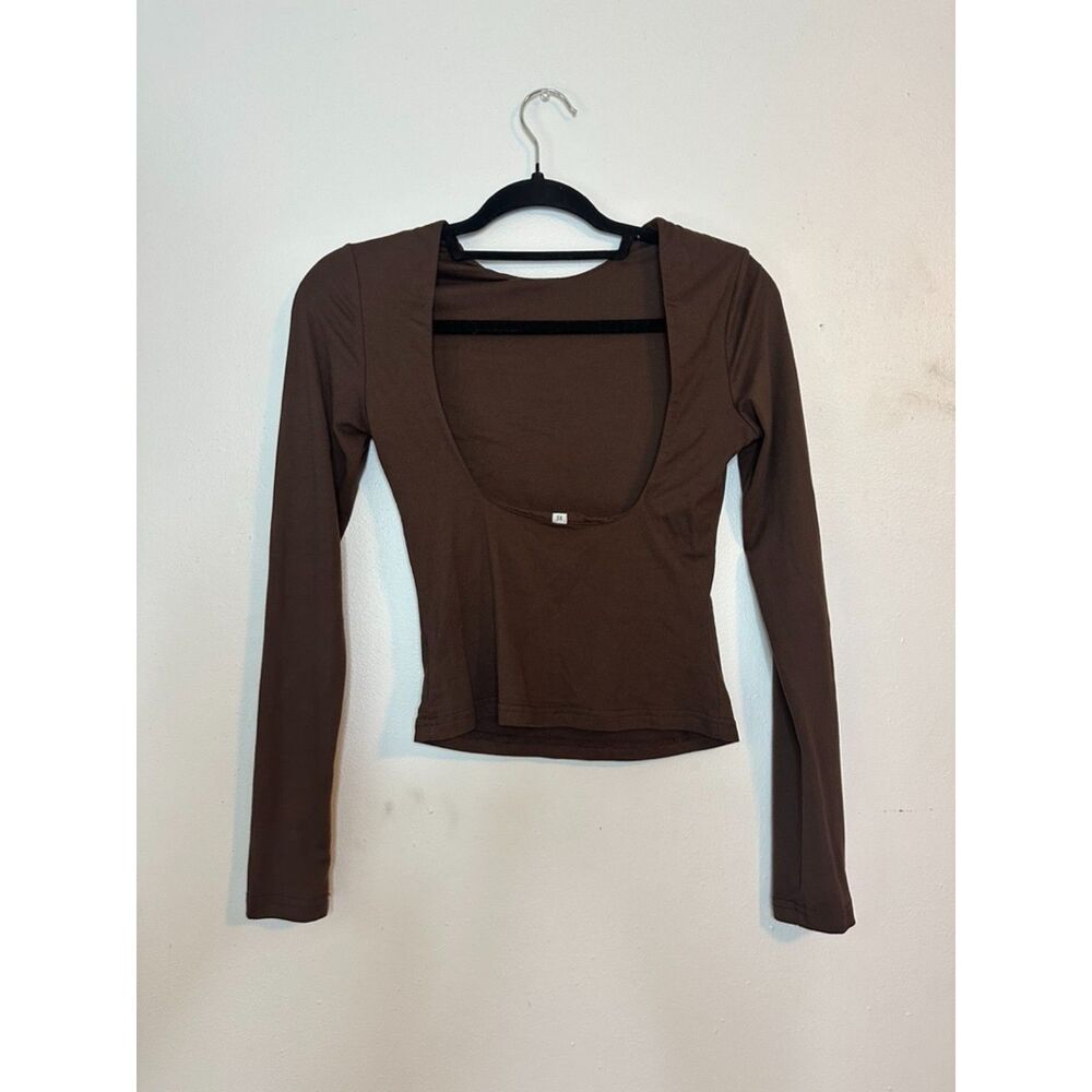 Amazon Brown Low-Back Going Out Top